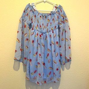 -Feather Shirt- Brand: Disney Signed Size: Small (7/8) Condition: Very Good